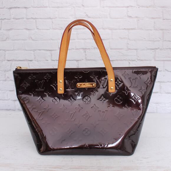 Louis Vuitton Bellevue PM Amarante Vernis Satchel Shoulder Tote Purse A5102 - Picture 1 of 11